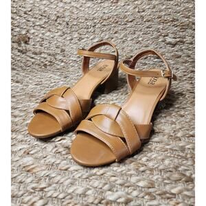 A.N.A A New Approach Sandals Women's 9 M Ana Luster Cognac Shoes New